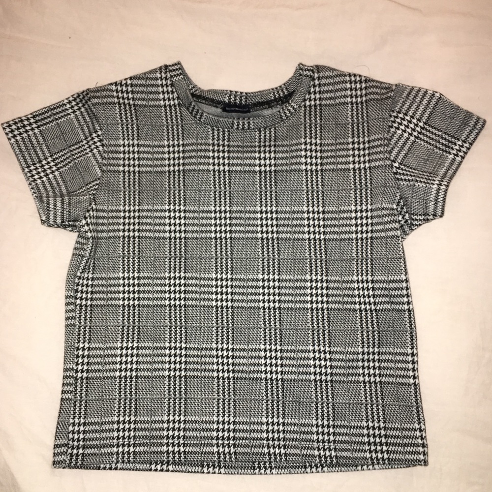 Houndstooth brandy melville crop top